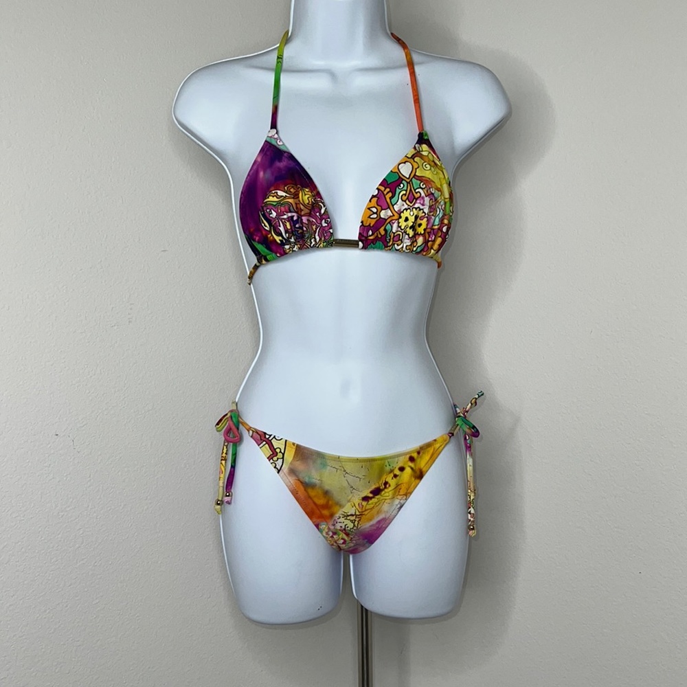 Cia Maritima colorful triangle String Bikini